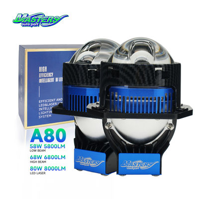 Masters A80 Lens LED Laser/Hi/Lo Beam 85W 8500 Lumens 3 Zoll Dual Laser Projektor